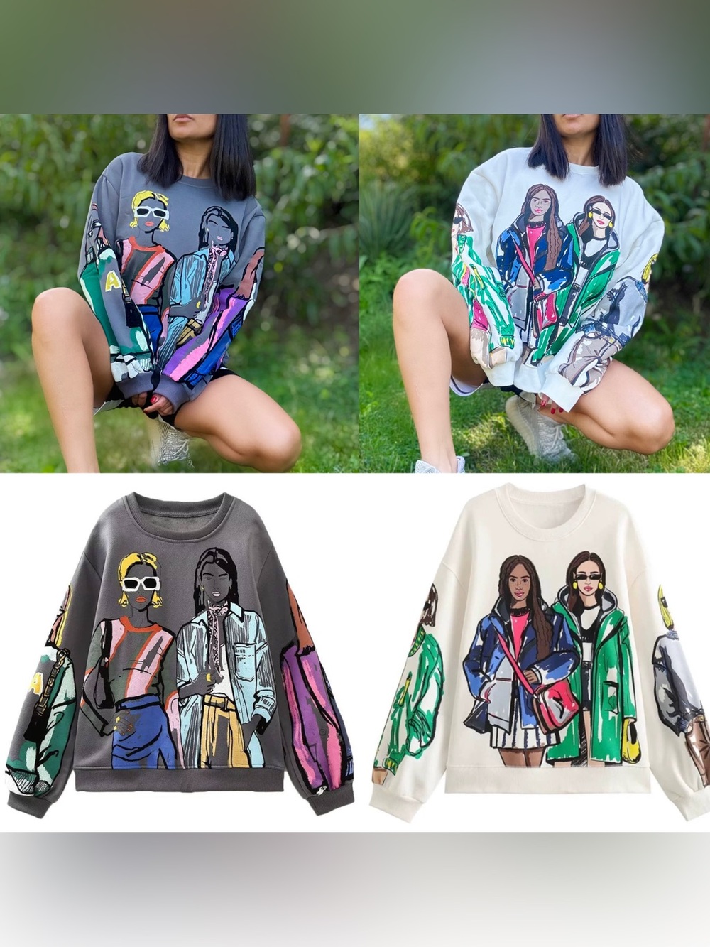 Big Sale 🌟New Graphic Crewneck Sweater - Size Medium